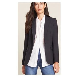 Veronica Beard Classic Dickey Jacket Navy Blazer Button Size 4